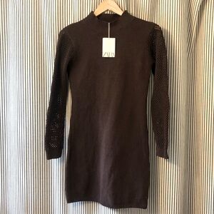 Zara Brown Knit Dress